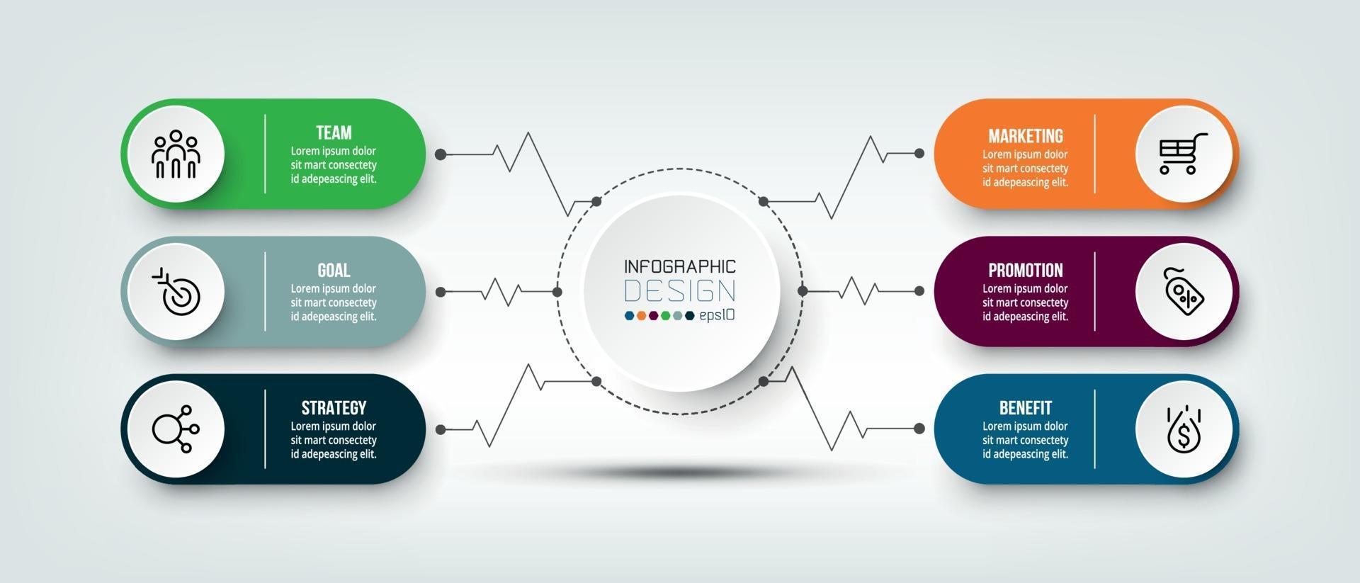 modello di infografica diagramma di affari o di marketing. vettore