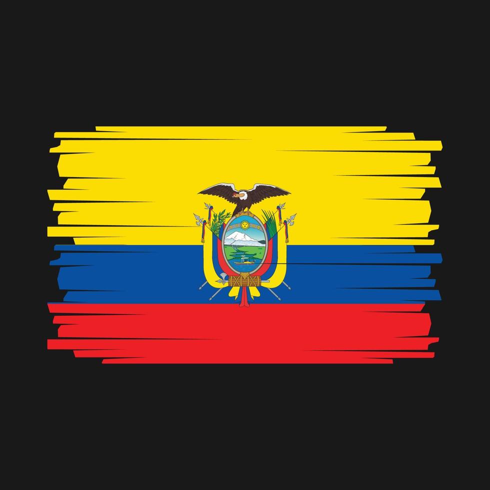 vettore di bandiera dell'ecuador