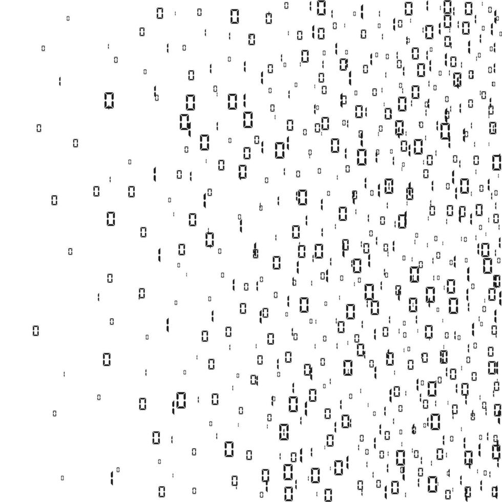 digitale dati ruscello codifica. casuale binario numeri. matrice sfondo. vettore illustrazione isolato su bianca sfondo