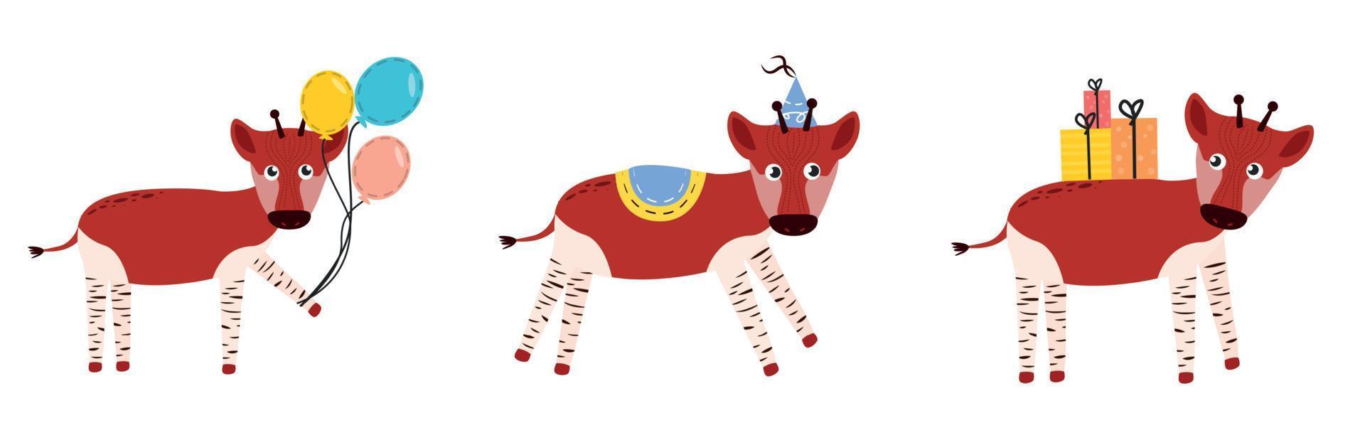 illustrazione di okapi. okapi personaggio vettore