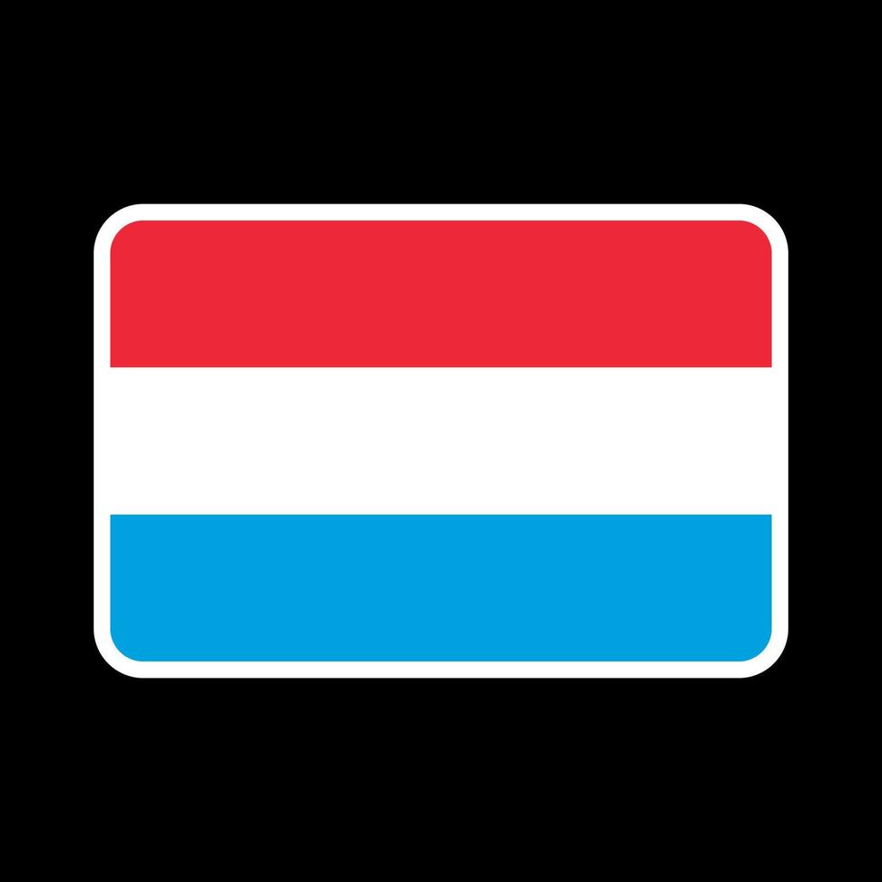 bandiera del lussemburgo, colori ufficiali e proporzione. illustrazione vettoriale. vettore