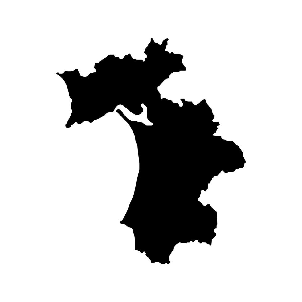 setubal carta geografica, quartiere di Portogallo. vettore illustrazione.