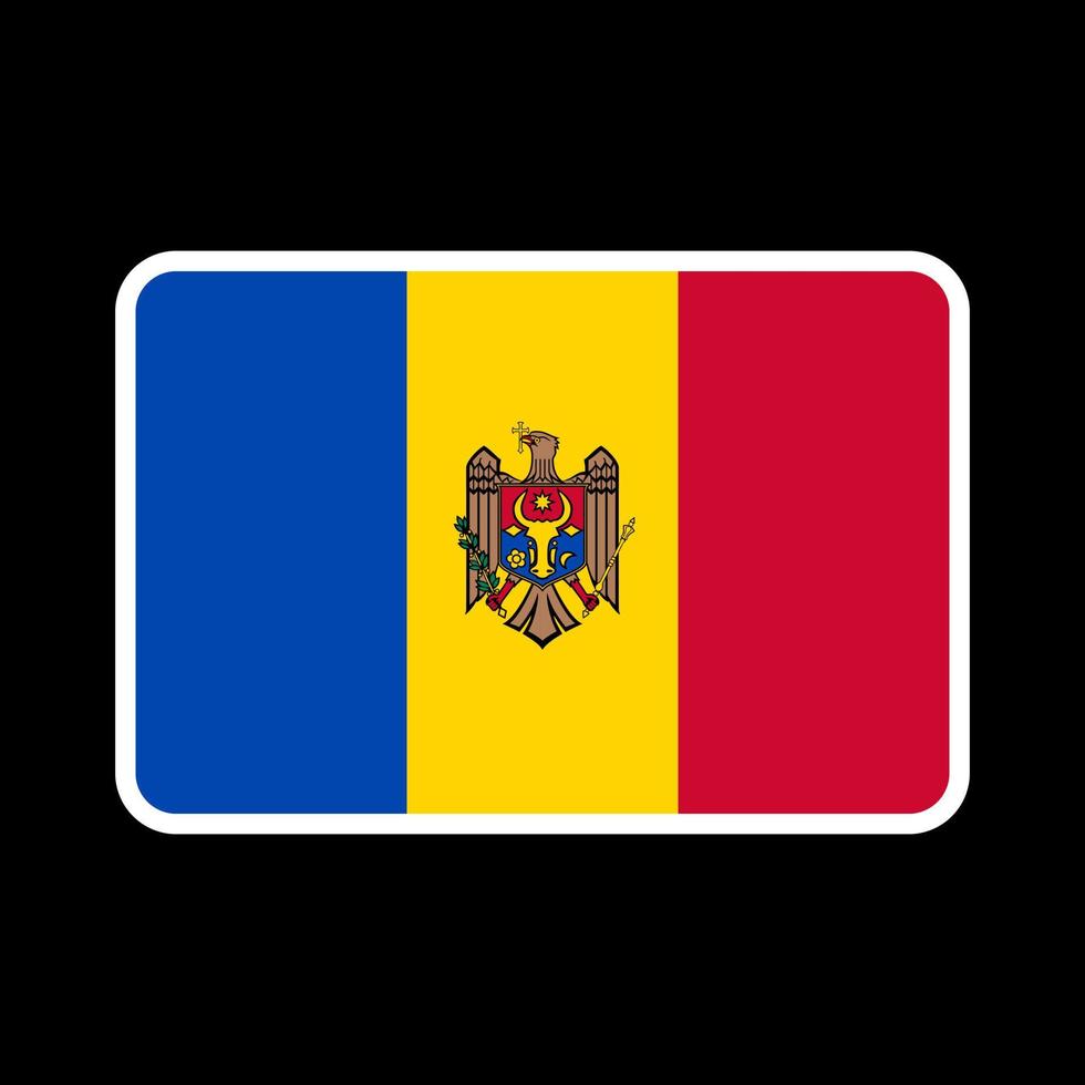 bandiera della Moldavia, colori ufficiali e proporzione. illustrazione vettoriale. vettore