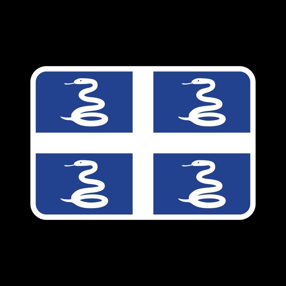 bandiera della martinica, colori ufficiali e proporzione. illustrazione vettoriale. vettore