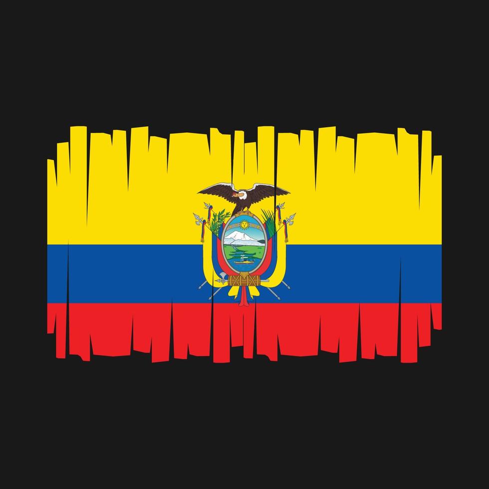 vettore di bandiera dell'ecuador