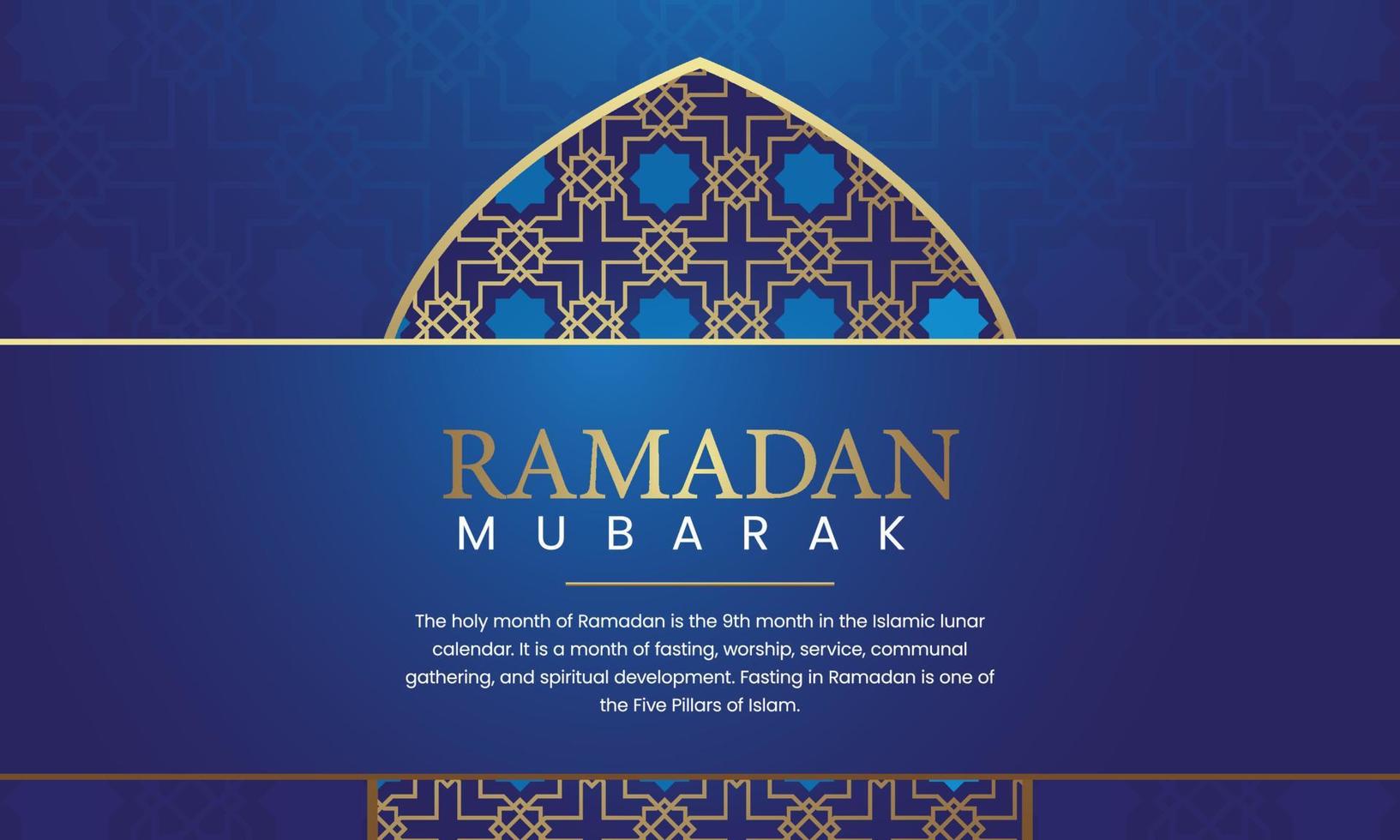 Ramadan mubarak reale islamico sfondo vettore