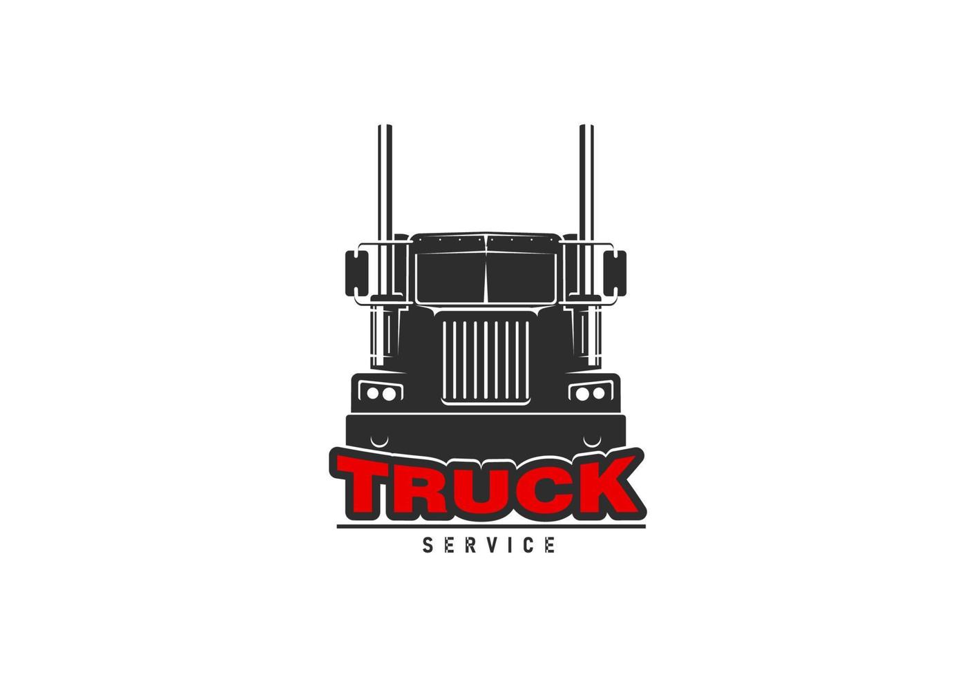 camion servizio, carico e trailer consegna icona vettore