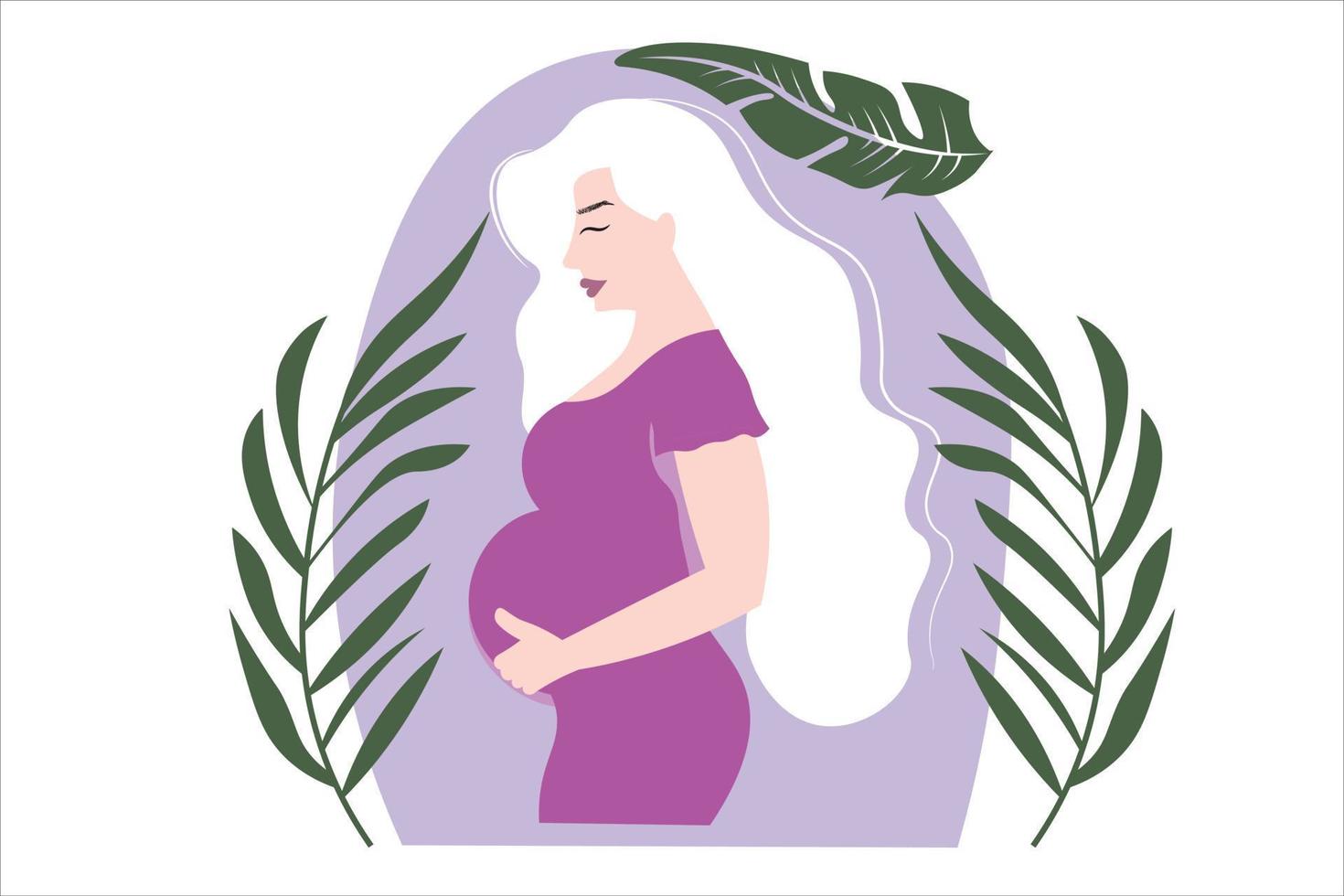 incinta donna icona vettore, illustrazione, simbolo vettore