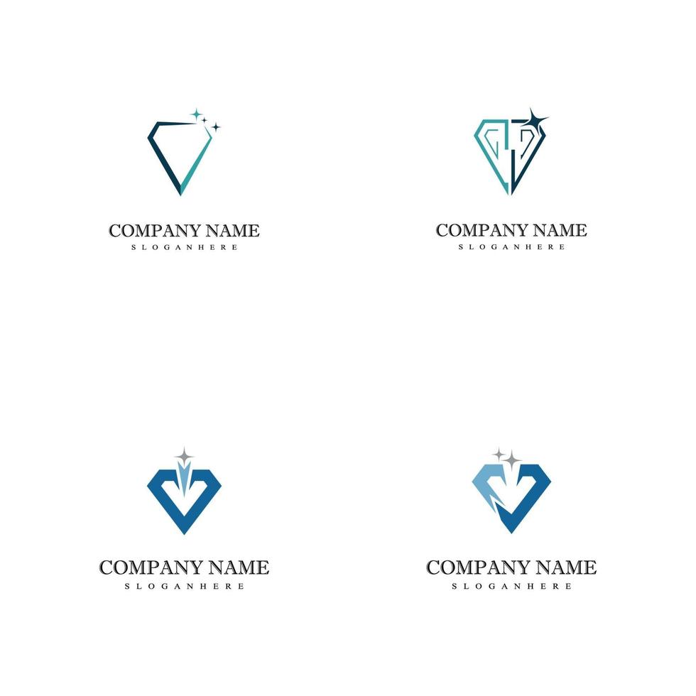 modello di logo di diamante vettore