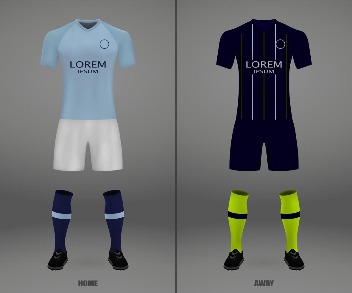 calcio kit 2018-19, camicia modello per calcio maglia. vettore