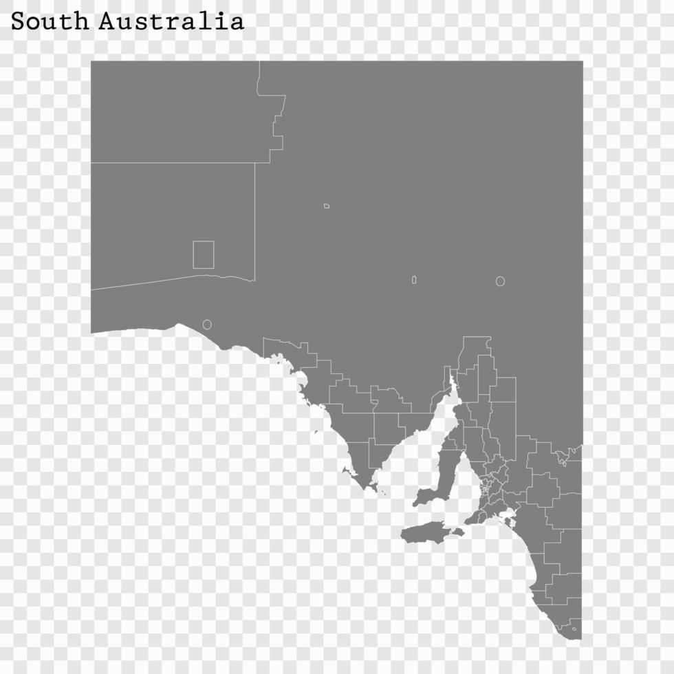 alto qualità carta geografica è un' stato di Australia vettore