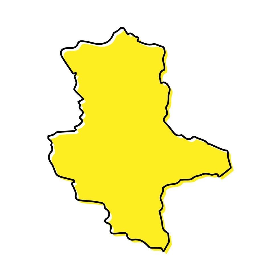semplice schema carta geografica di sassonia-anhalt è un' stato di Germania. vettore