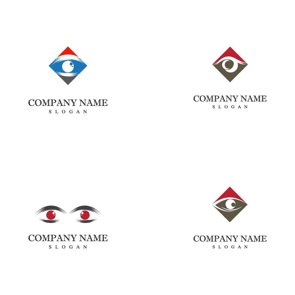 modelli di logo per la cura degli occhi vettore