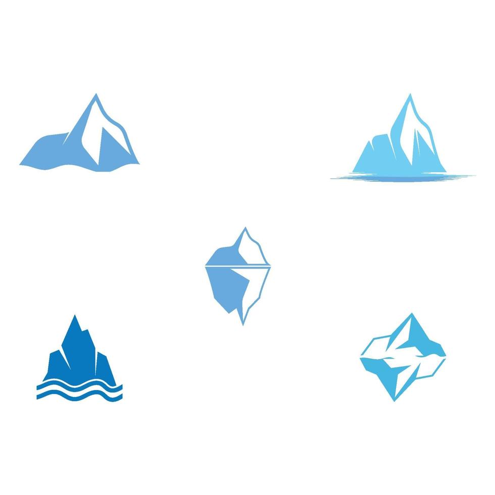 modelli di logo simbolo iceberg vettore