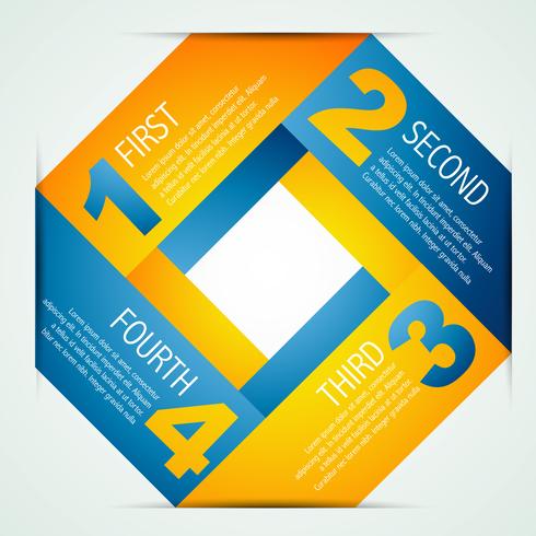 modello di infografica colorato in stile origami vettore