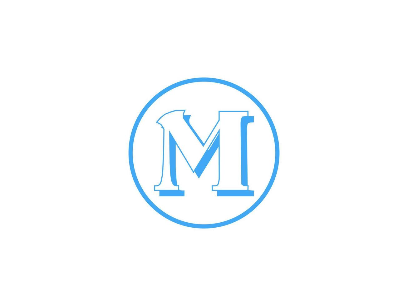 lettera m logo disegno vettoriale