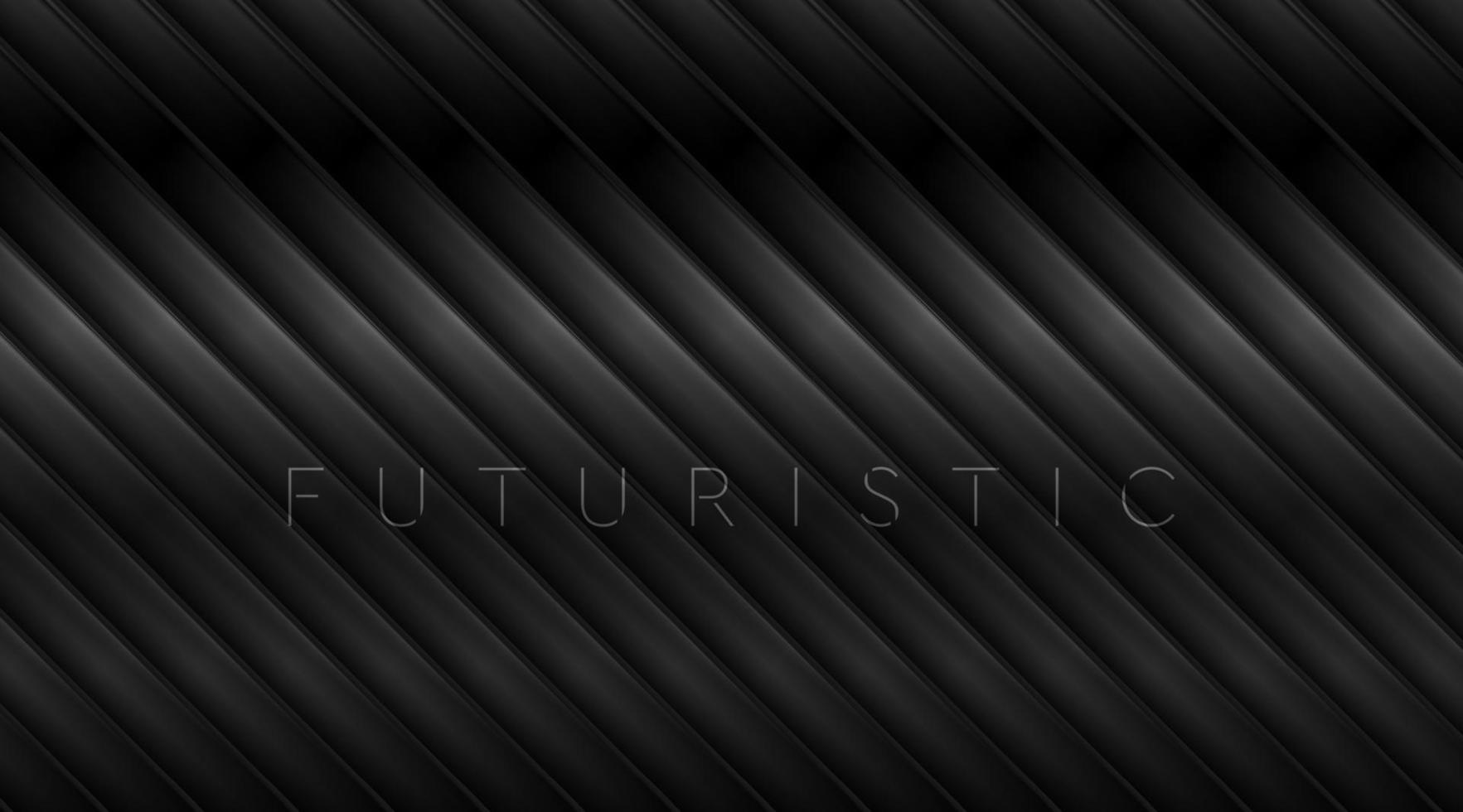 geometrico Tech nero lucido strisce astratto sfondo vettore