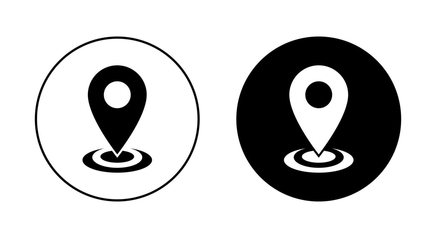 indirizzo, carta geografica Posizione icona vettore isolato su cerchio sfondo