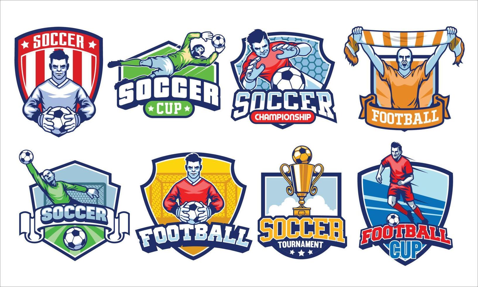 calcio badge design impostato vettore