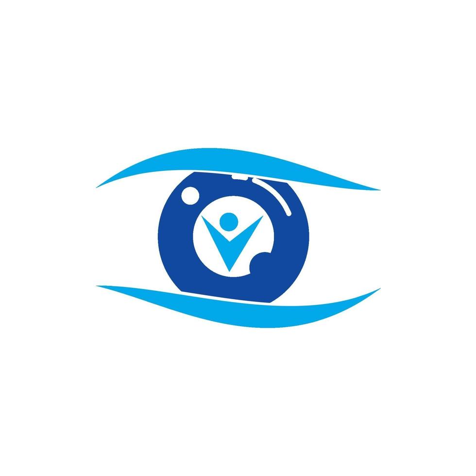 icona del modello di progettazione di salute cura degli occhi vettore