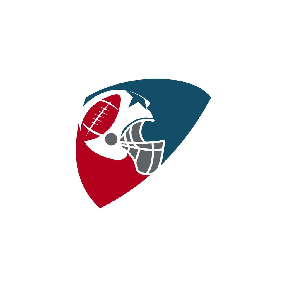 emblema di disegno del modello di logo di sport di football americano vettore