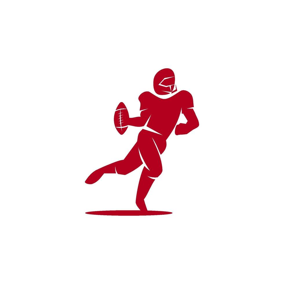 emblema di disegno del modello di logo di sport di football americano vettore