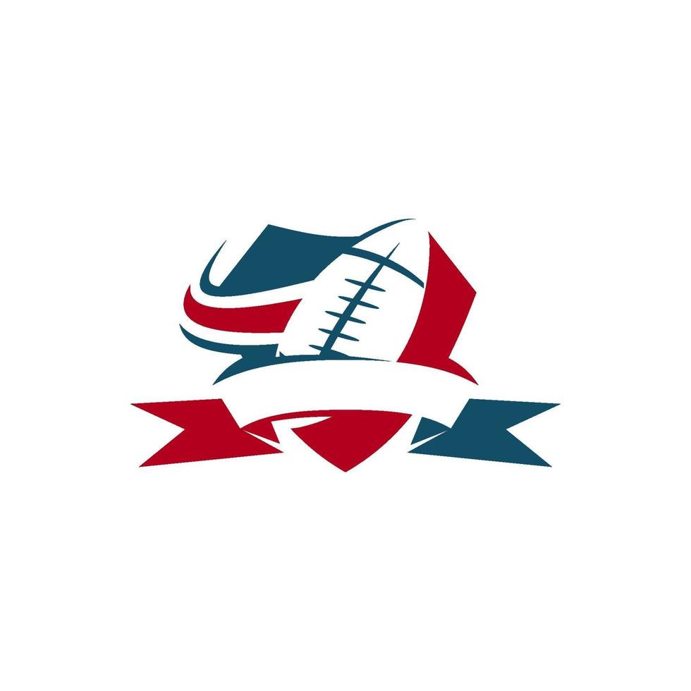 emblema di disegno del modello di logo di sport di football americano vettore