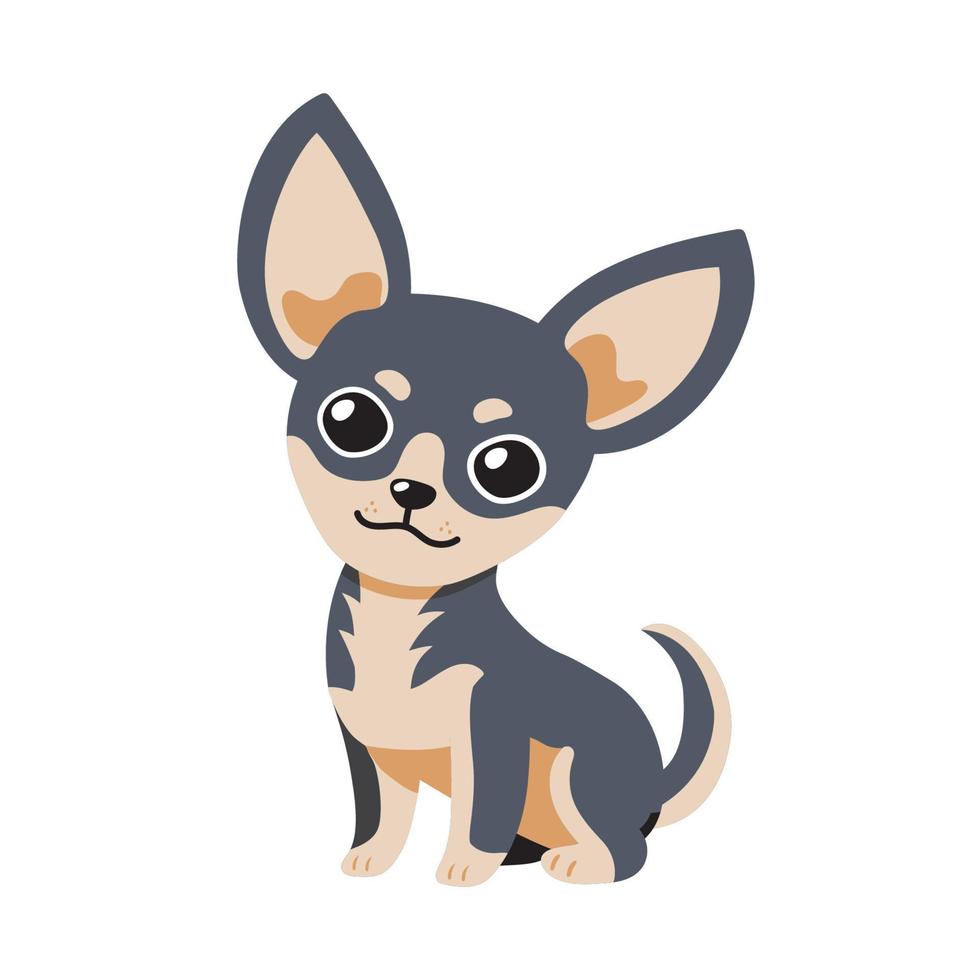 vettore cartone animato carino personaggio chihuahua cane
