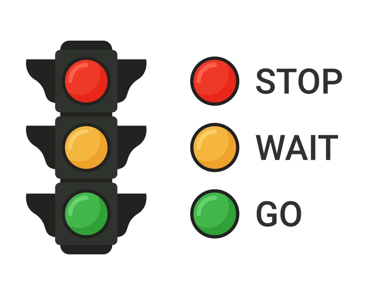 strada traffico leggero per traffico controllo. vettore illustrazione.