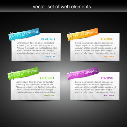 elementi web vettore