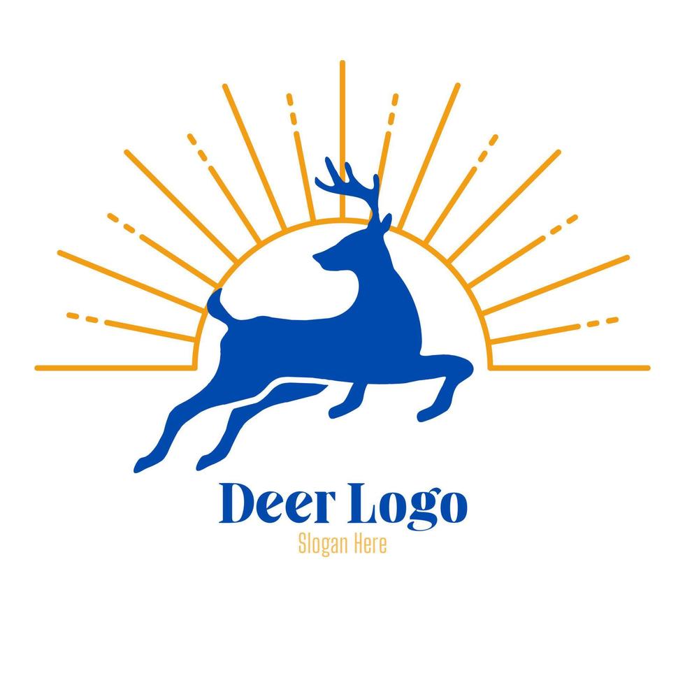 cervo logo vettore design illustrazione, attività commerciale logo vettore