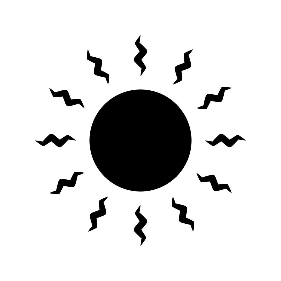 sole icona vettore isolato su bianca sfondo