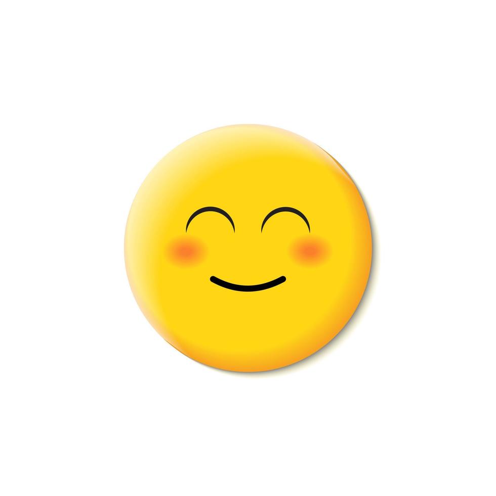 Sorridi emoji viso. Sorridi emoticon isolato vettore