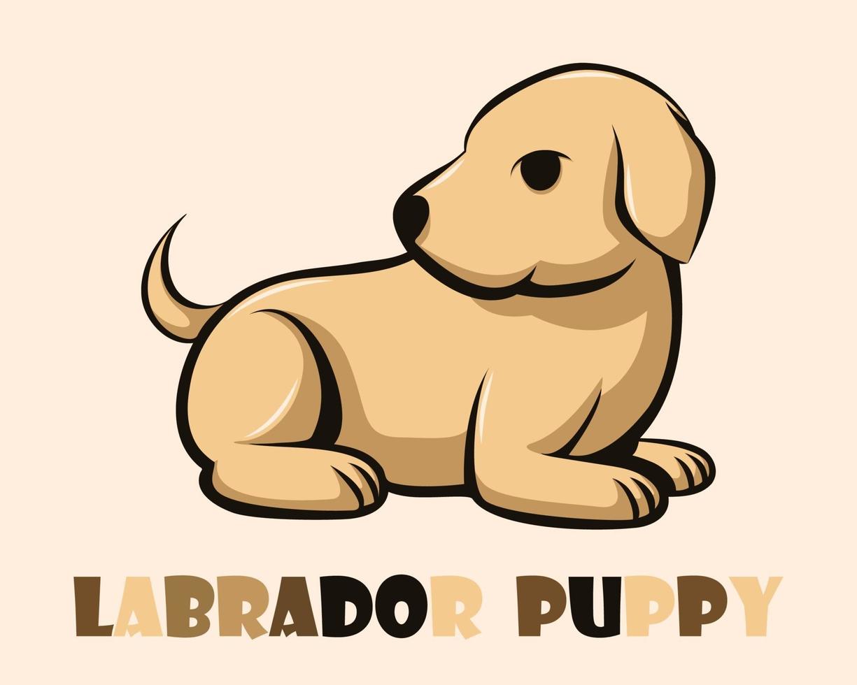 vettore di un simpatico cucciolo di labrador eps 10