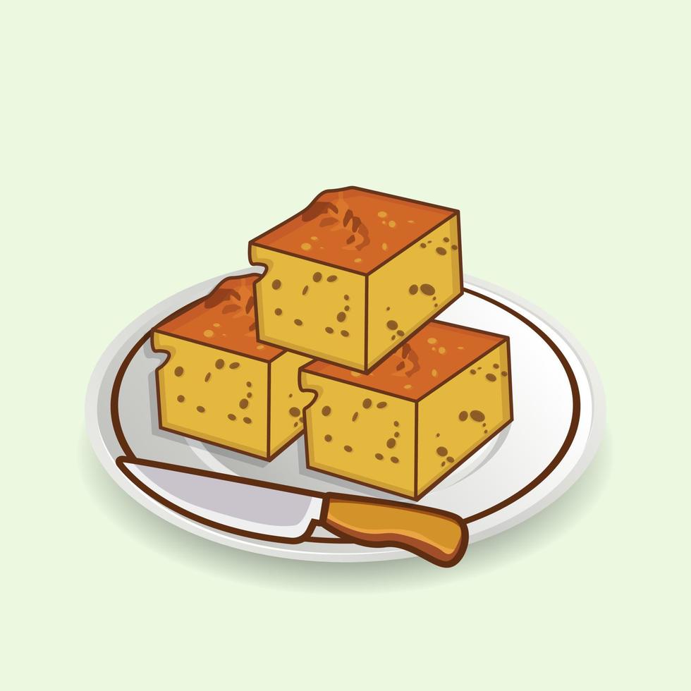 sopa paraguaia e coltello illustrazione. creativo menù paraguay gastronomia torta cucina negozio la minestra mangiare dolce delizioso clip arte latino americano cibo elementi. vettore