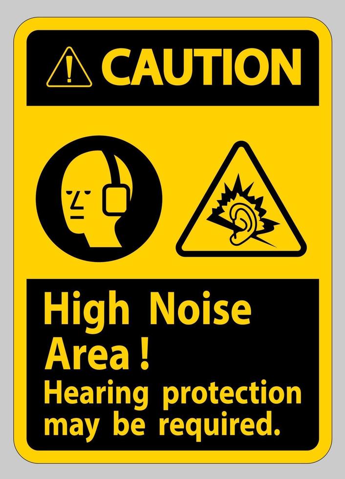 segnale di avvertenza in un'area ad alto rumore può essere richiesta la protezione dell'udito vettore