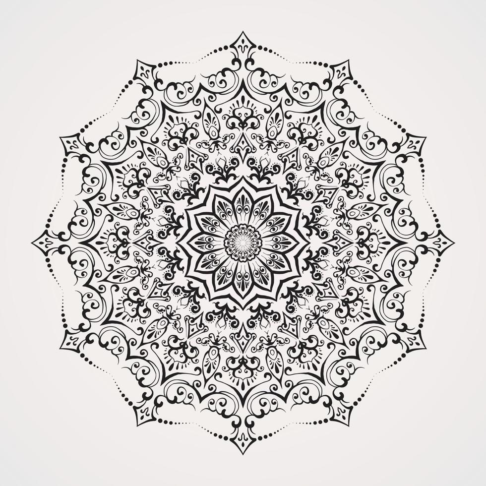 mandala terapia calmante modulo ornamenti vettore