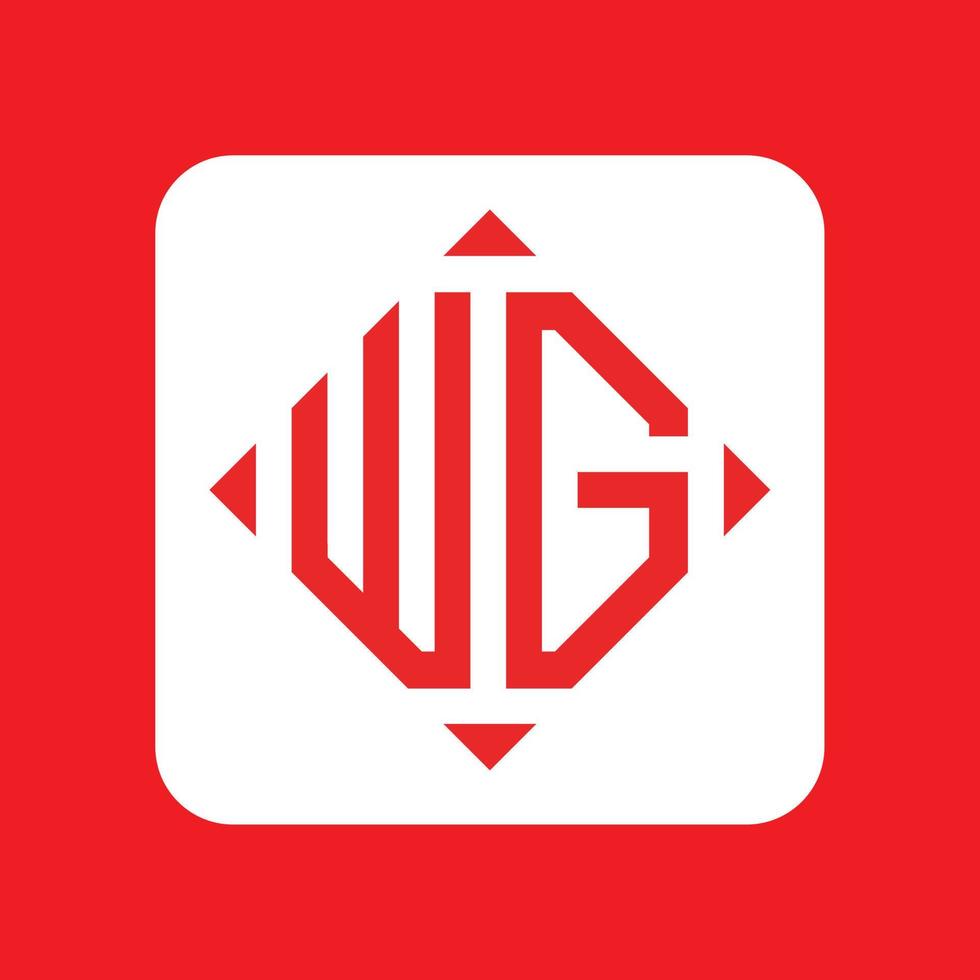 creativo semplice iniziale monogramma wg logo disegni. vettore