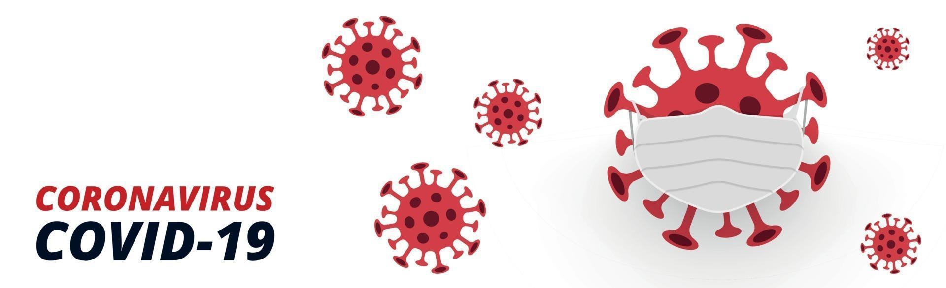 pericoloso nuovo virus covid-19, l'immagine dei batteri - vettore