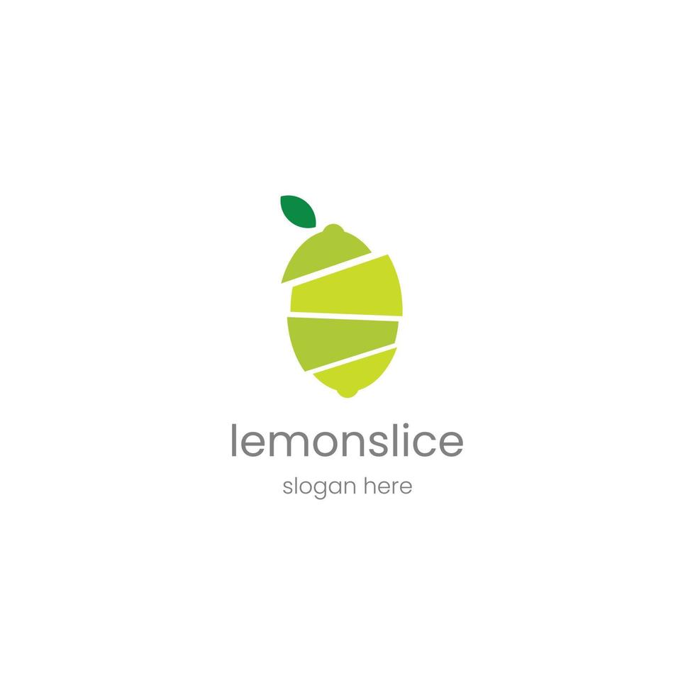 Limone fette logo design su isolato sfondo vettore