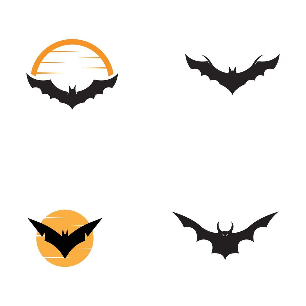 modello di logo icona vettore pipistrello