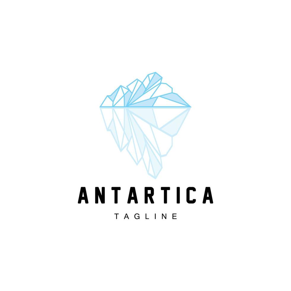 montagna logo, antartico iceberg logo disegno, natura paesaggio vettore, Prodotto marca illustrazione icona vettore