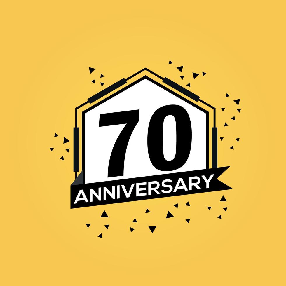 70 anni anniversario logo vettore design compleanno celebrazione con geometrico isolato design