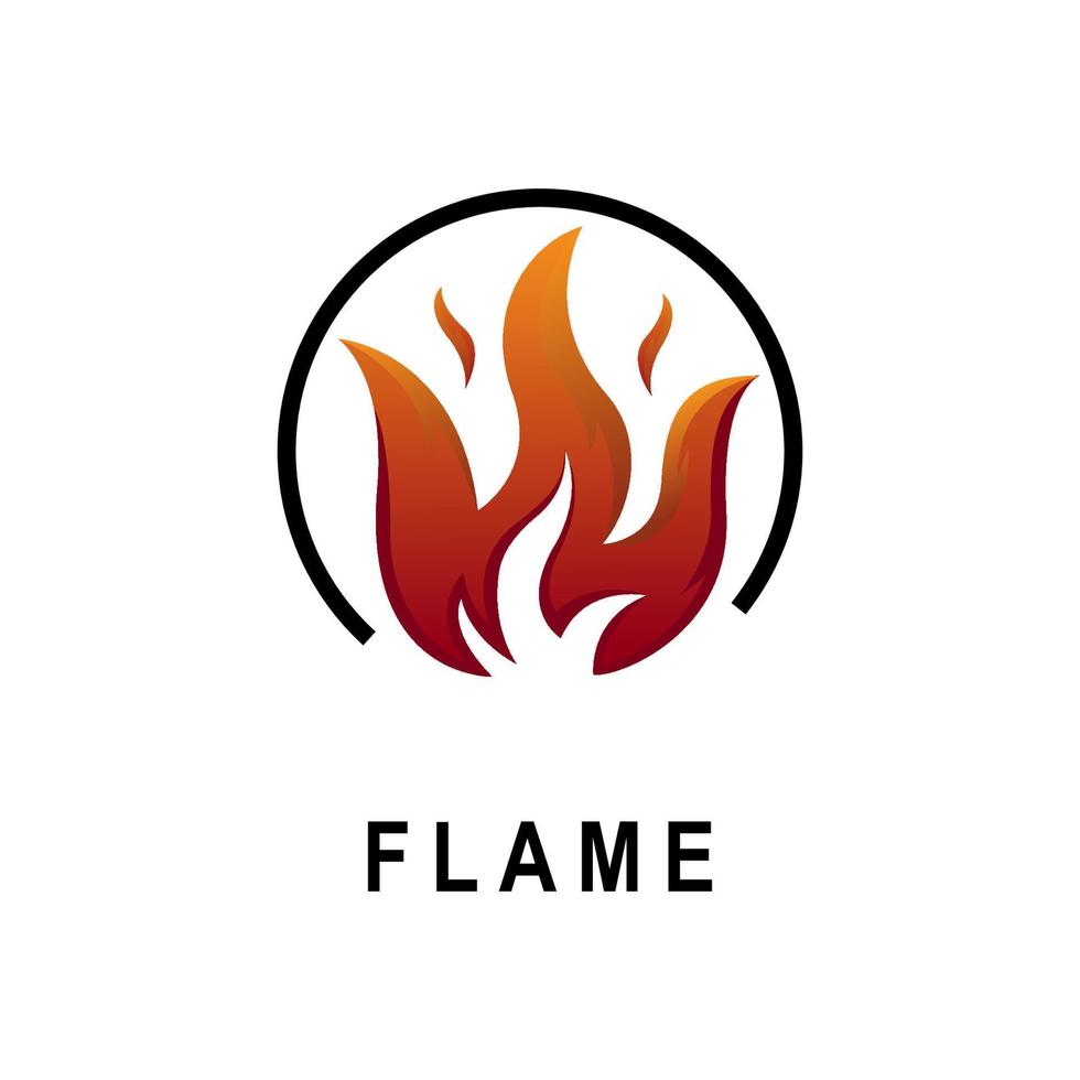 modello di progettazione di vettore dell'icona di logo della fiamma del fuoco