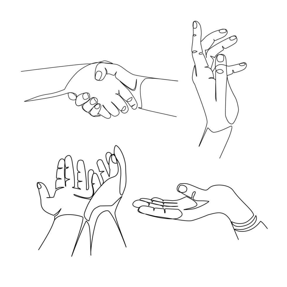 illustrazione vettoriale delle mani
