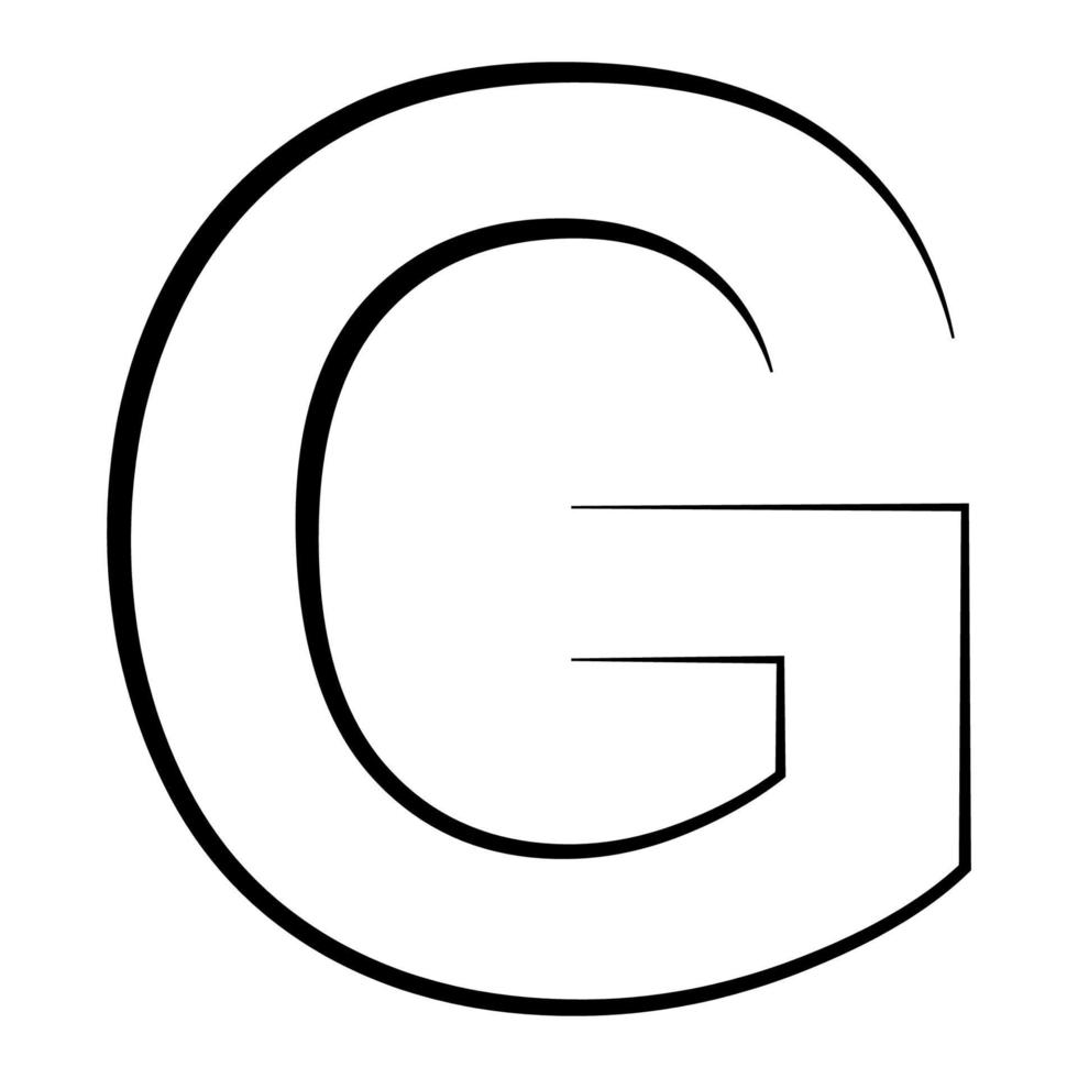 logo lettera g icona asse alfabeto logotipo g emblema vettore
