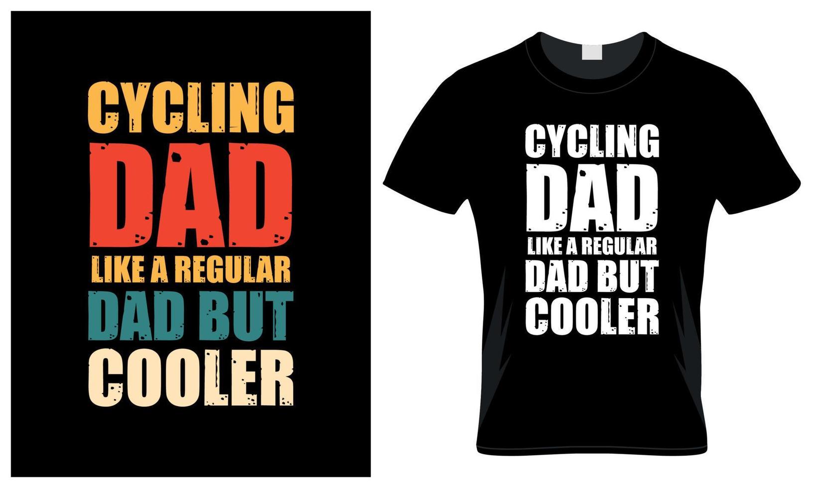 Ciclismo papà amante Il padre di giorno Vintage ▾ maglietta design vettore