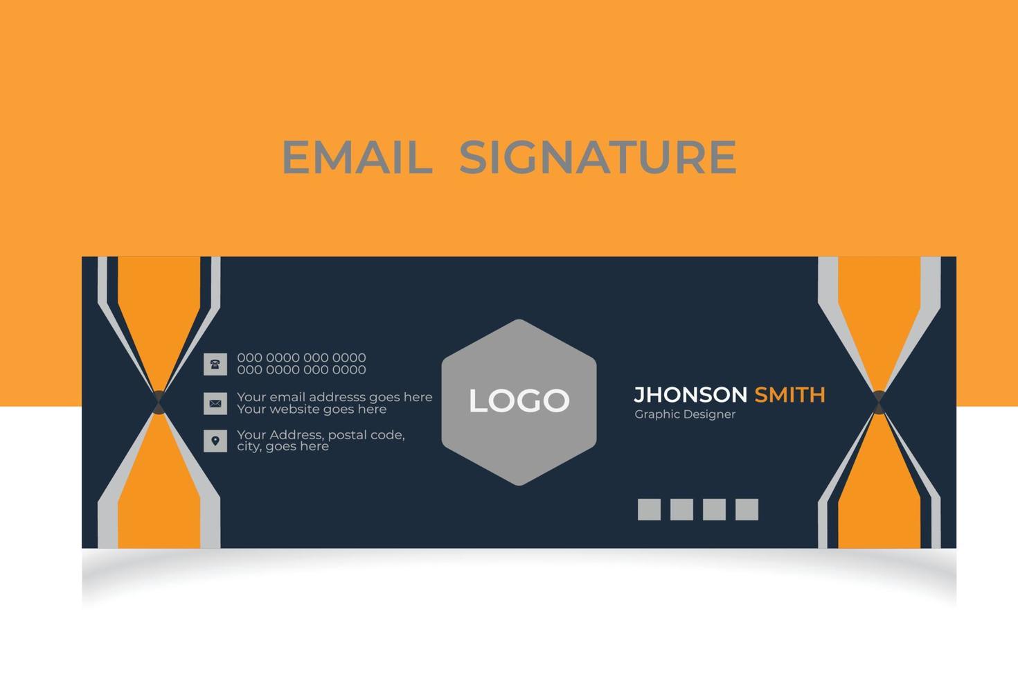 moderno creativo semplice e-mail firma design modello con vettore pulito design.