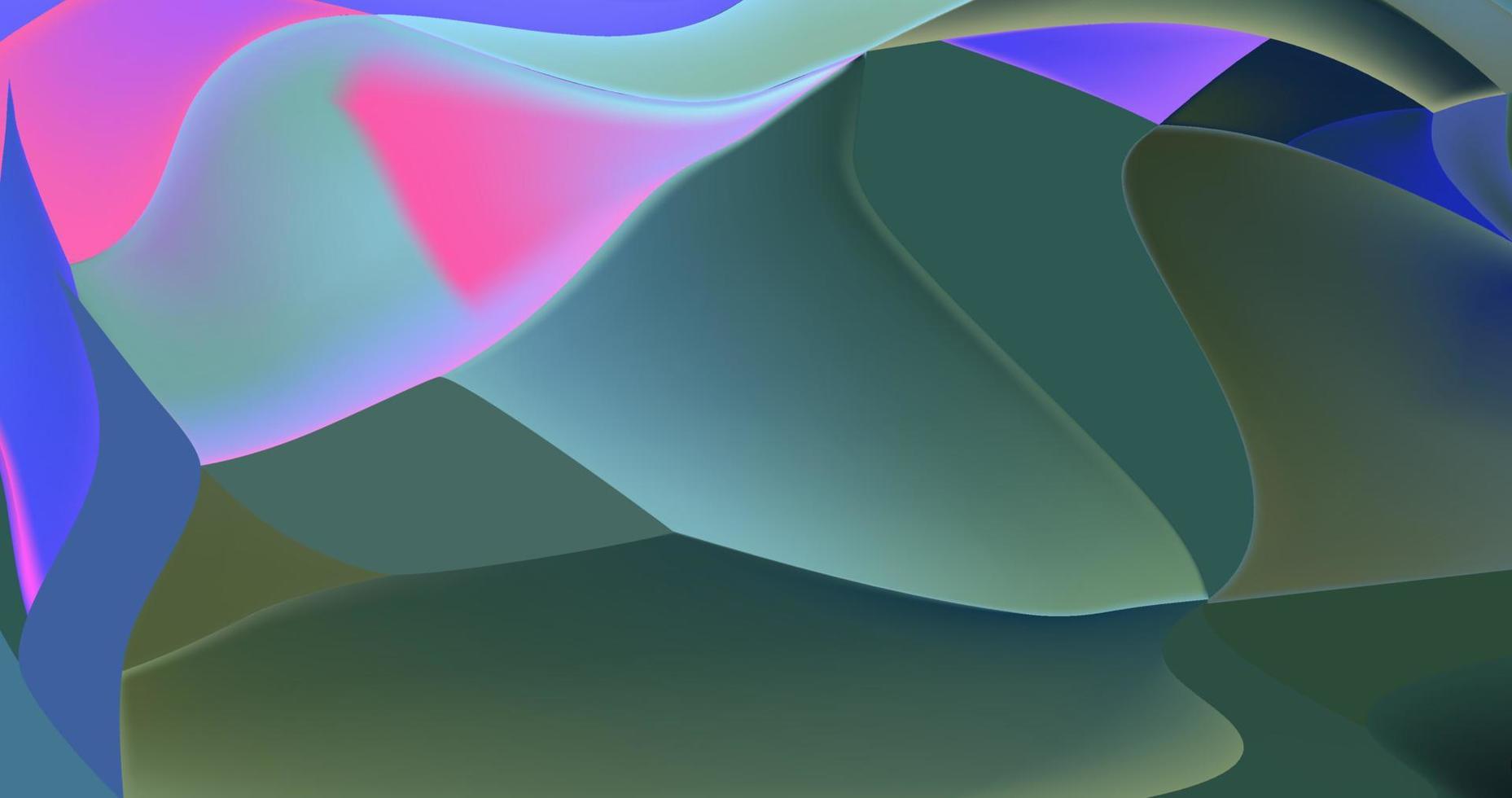minimalista design consistente di un' simile a un fluido modello con un' olografico effetto nel vario colori.vettore blu neon ologramma sognante sfondo. vettore