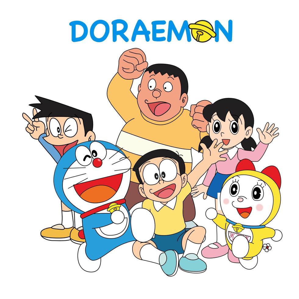 Doraemon cartone animato giapponese vettore